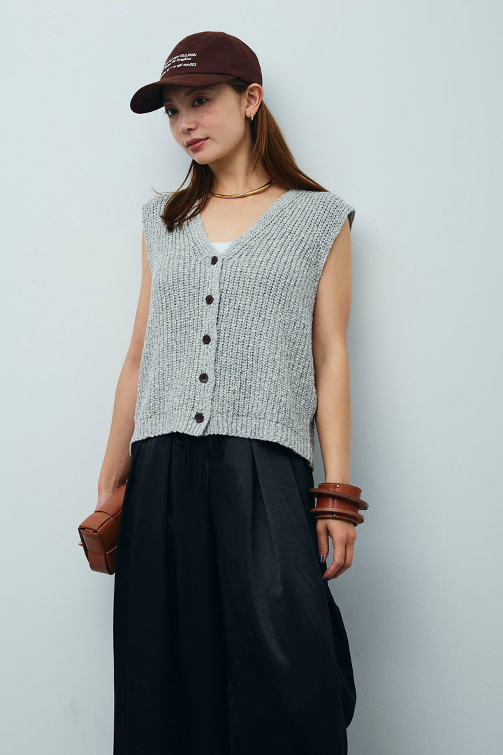 [予約]Vネックサマーニットベスト