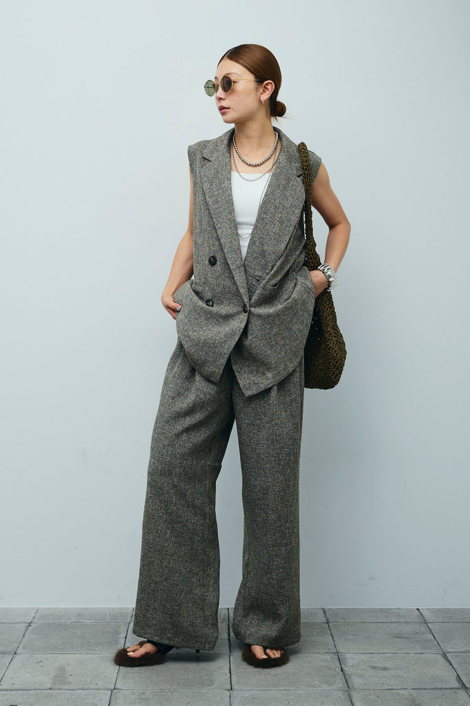 新作新品タグ付き　スナイデル♡サマーツイードジレ SNIDEL（スナイデル） ＼SALE50%OFF／即日発送(火曜除く)/SNIDEL