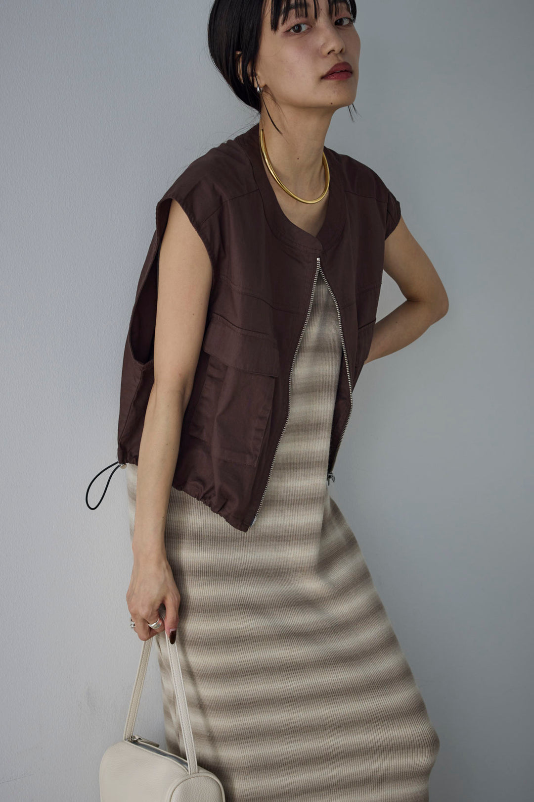 [予約]裾ドローコードポケットベスト