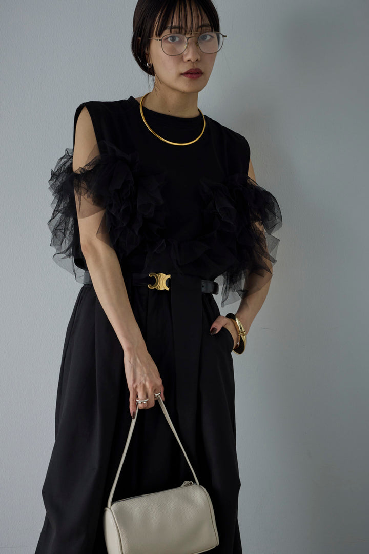 天竺チュールドッキングプルオーバー