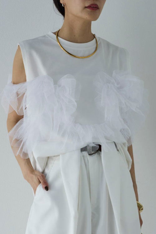 天竺チュールドッキングプルオーバー