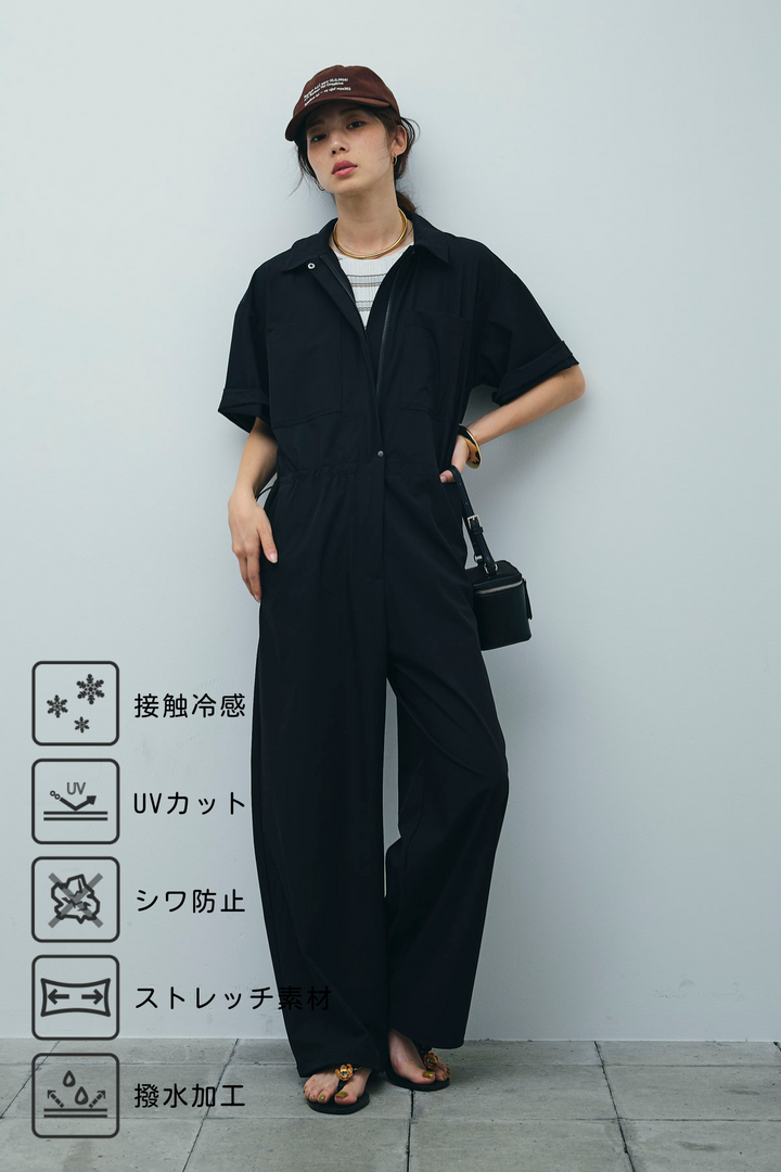 [予約/SET]ランダムボーダーアメスリタンク+接触冷感ジャンプスーツ(2set)