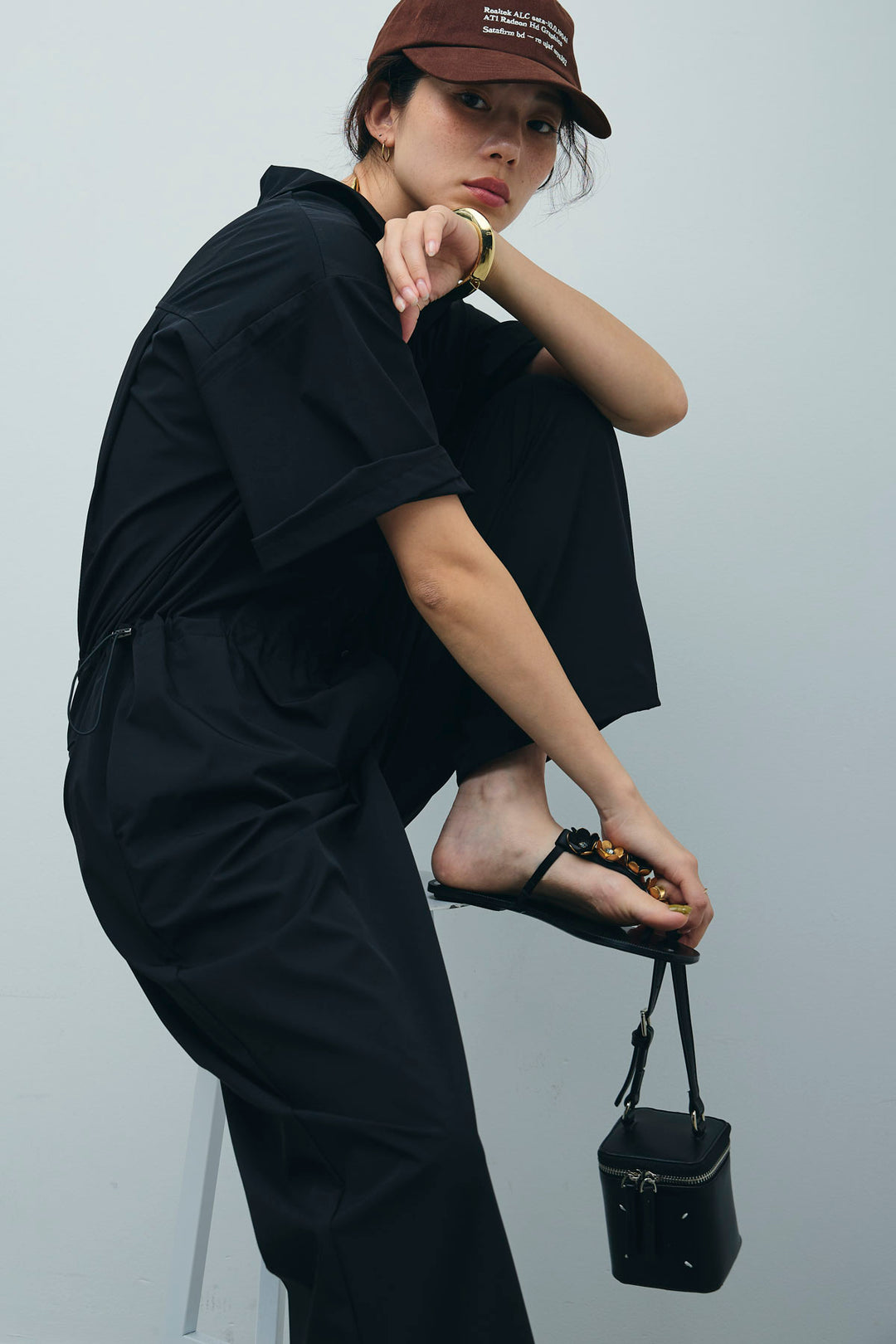 [予約/SET]ランダムボーダーアメスリタンク+接触冷感ジャンプスーツ(2set)