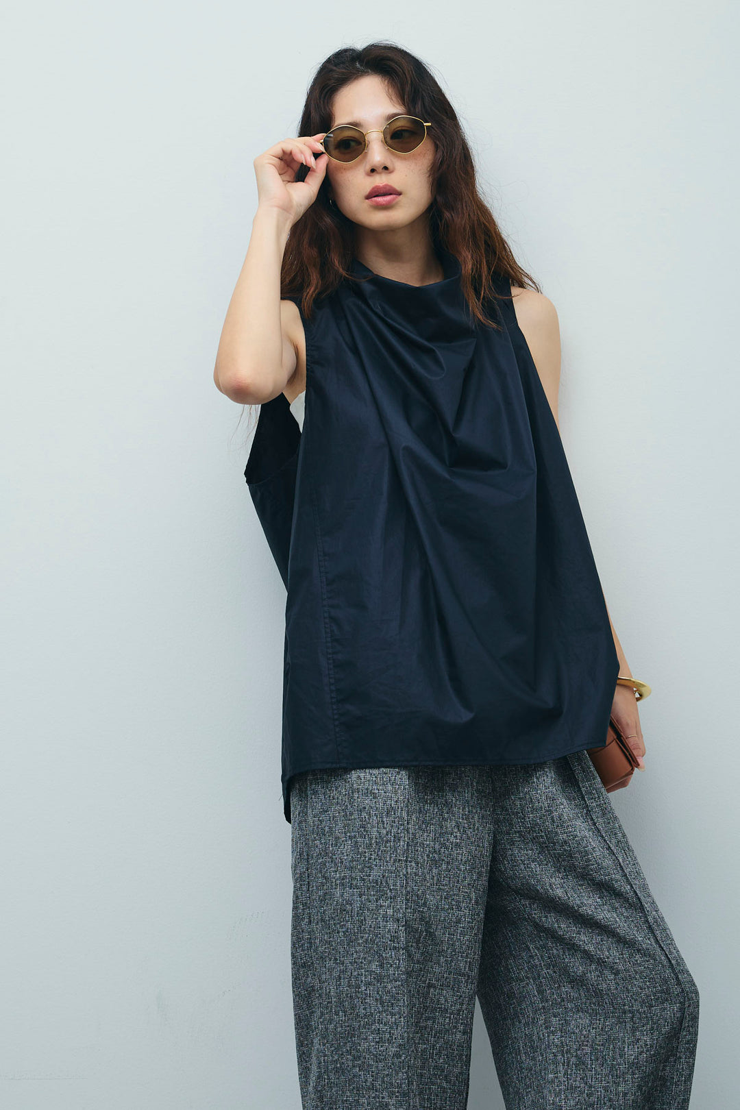 [予約]バックリボンドレープブラウス