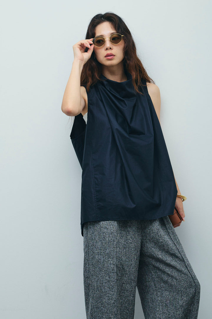 [予約]バックリボンドレープブラウス