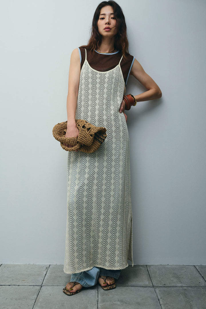 ニットライクレースキャミOP