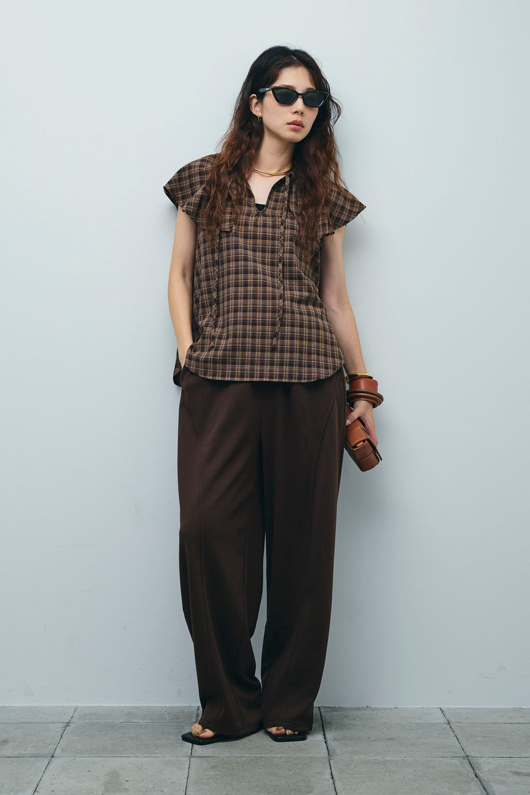 [予約]ミニ裏毛カーブパンツ