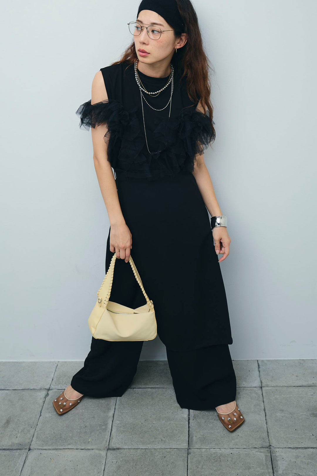 [予約]ラップスカート付きとろみパンツ