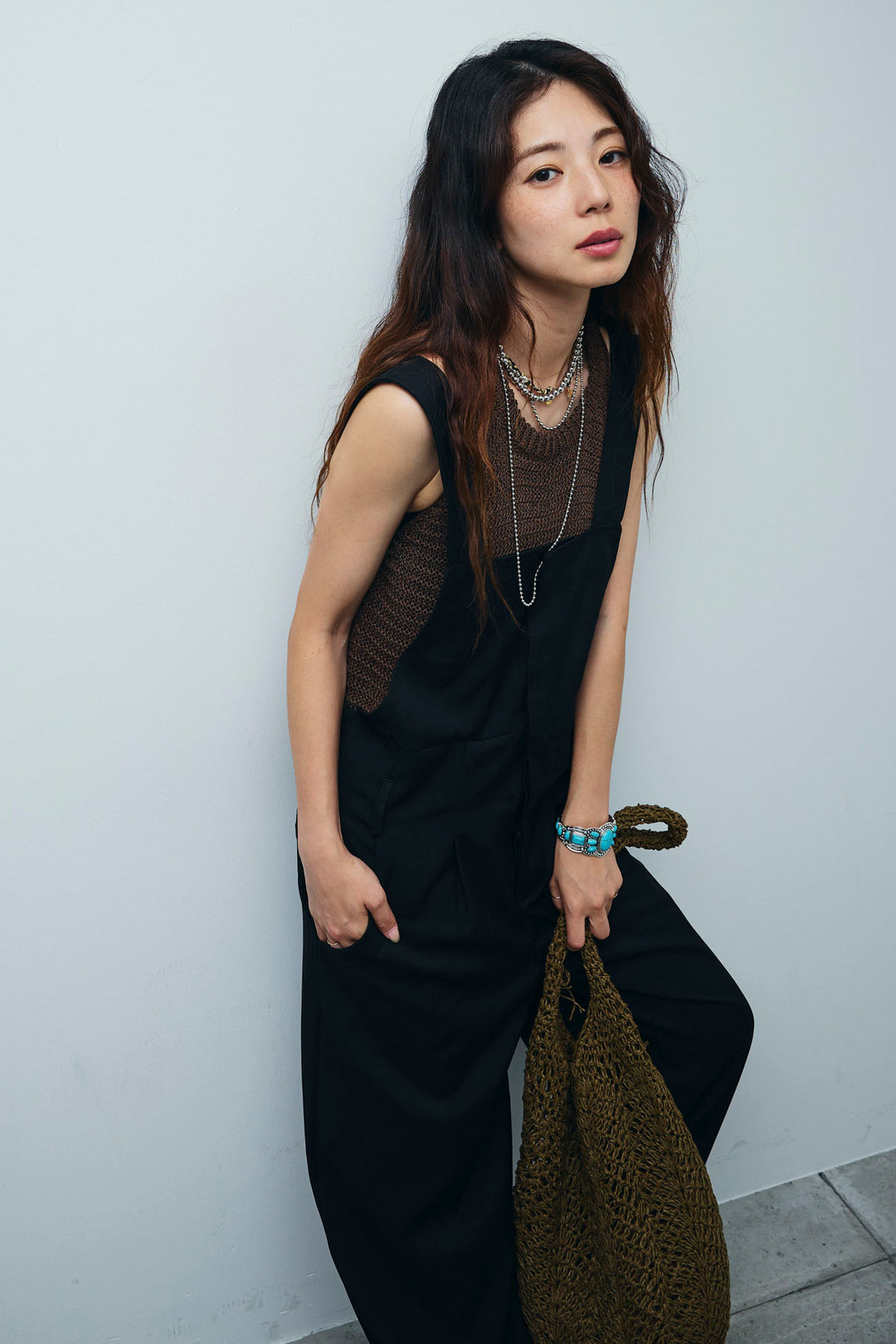 [予約]サマーメッシュニットノースリーブトップス