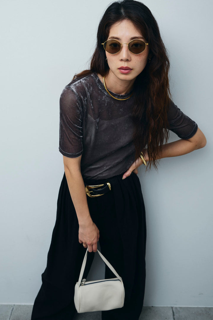 [予約]シアーベロアハーフスリーブTOPS