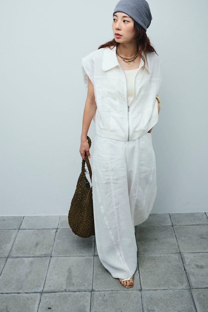 [予約]リネンジップベスト