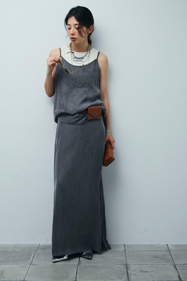 [予約/SET]とろみキャミソール+とろみ切り替えナロースカート(2set)