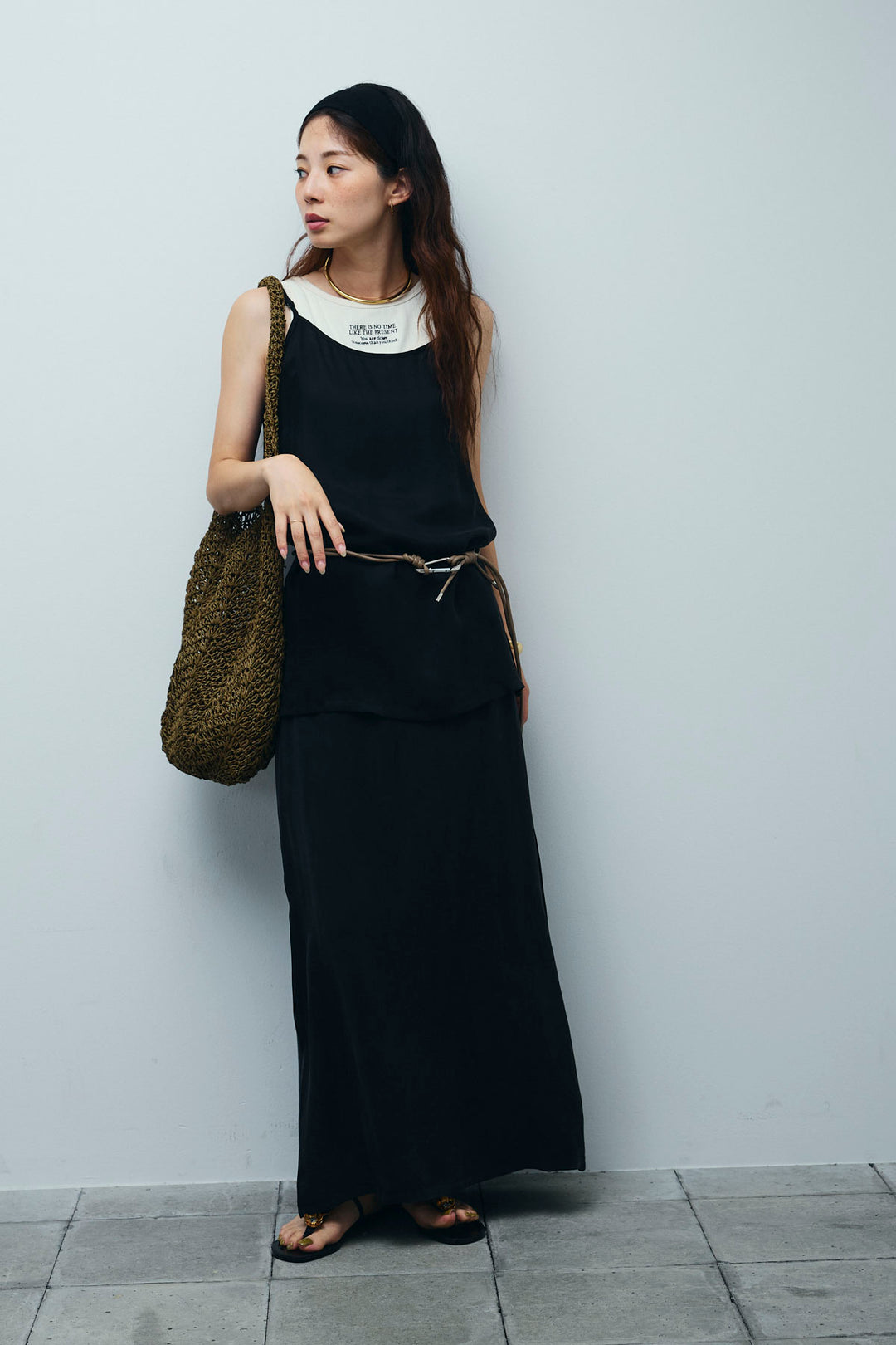 [予約/SET]とろみキャミソール+とろみ切り替えナロースカート(2set)