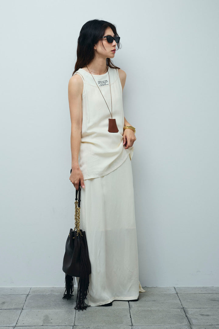 [予約/SET]とろみキャミソール+ネーム入りアメスリタンク+とろみ切り替えナロースカート(3set)