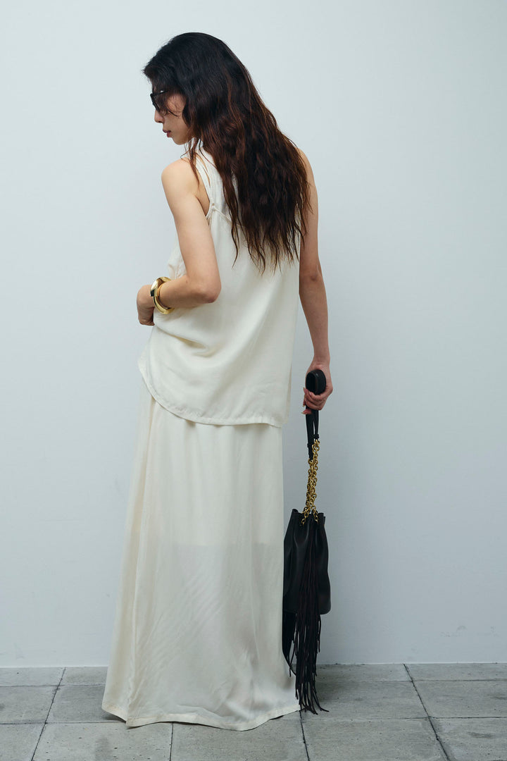 [予約/SET]とろみキャミソール+とろみ切り替えナロースカート(2set)