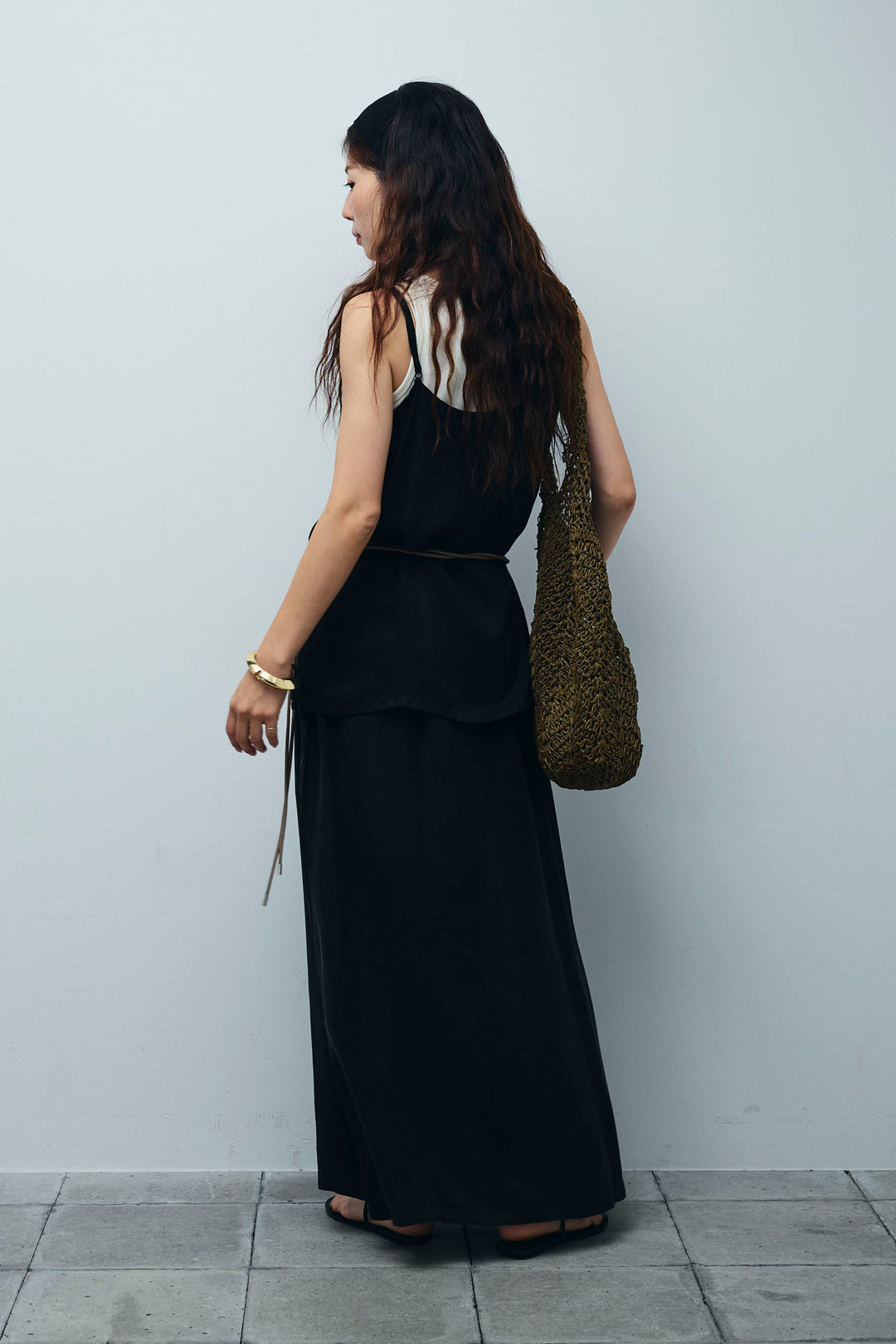 [予約/SET]とろみキャミソール+とろみ切り替えナロースカート(2set)