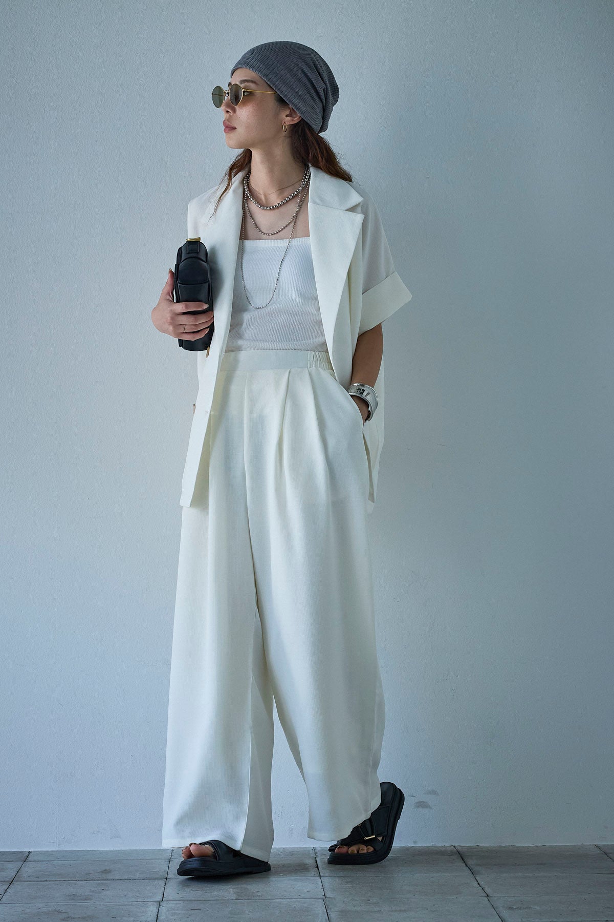 ハーフスリーブツイードジャケット etre tokyo ハーフスリーブツイードジャケット - メルカリ