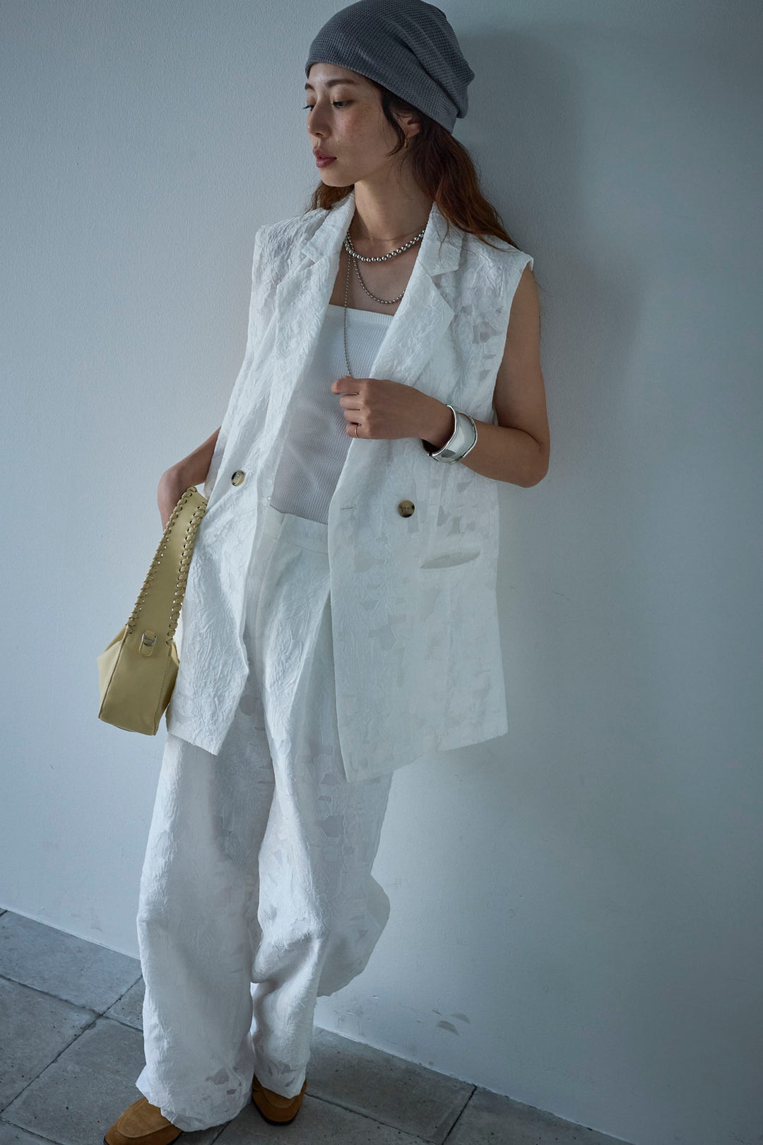 [予約/SET]シアージャガードテーラードジレ+シアージャガードタックパンツ(2set)