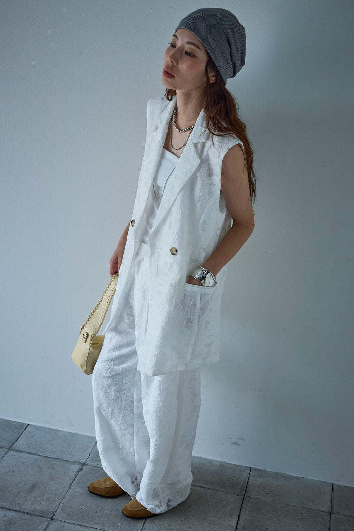 [予約/SET]シアージャガードテーラードジレ+シアージャガードタックパンツ(2set)