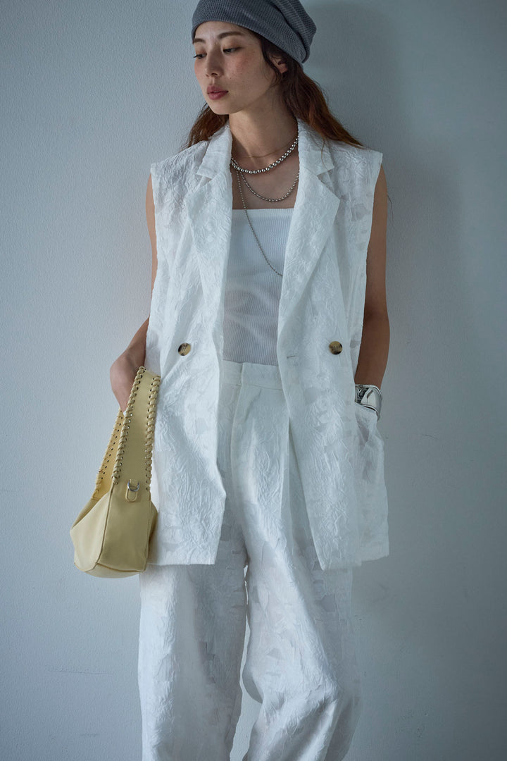 [予約/SET]シアージャガードテーラードジレ+シアージャガードタックパンツ(2set)