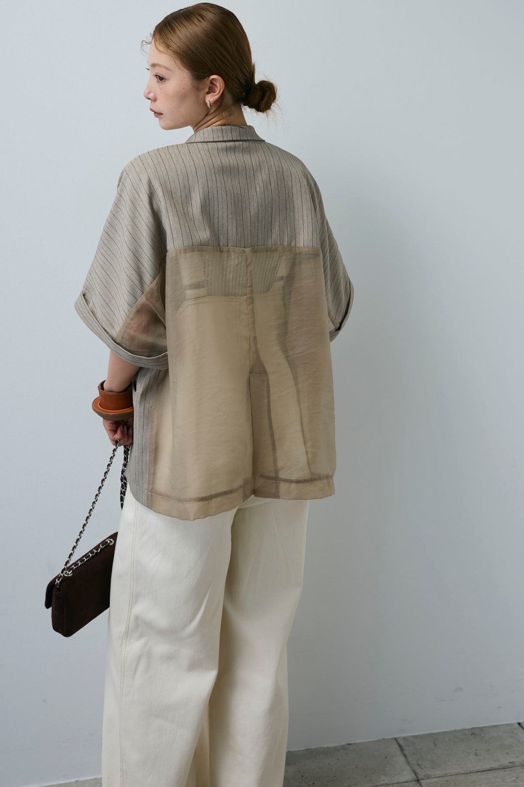 [予約]半袖ダブルボタンピンストライプジャケット