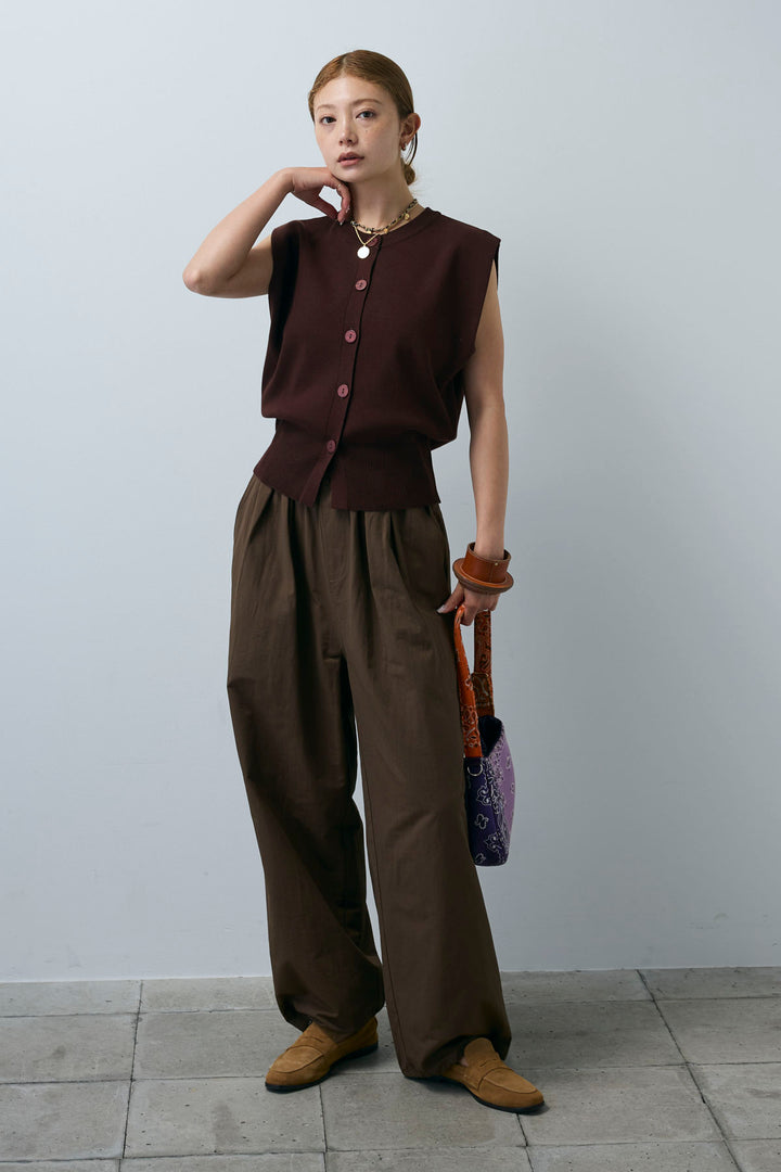 [予約]裾ドロストナイロンパンツ