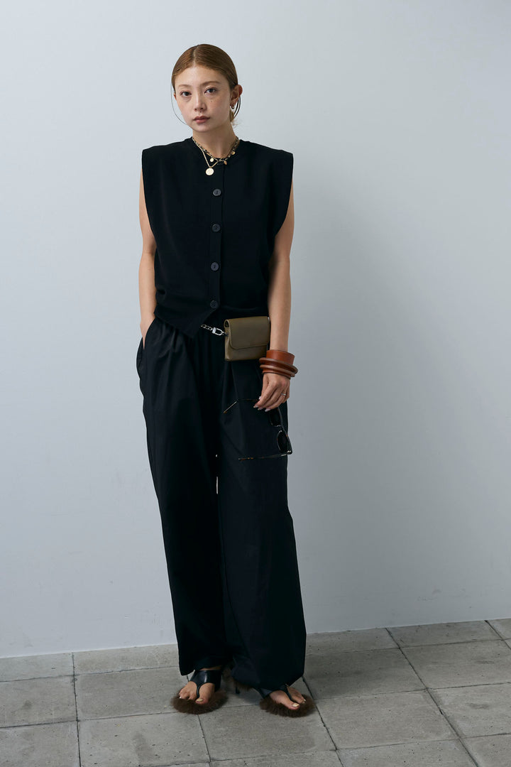 [予約]裾ドロストナイロンパンツ