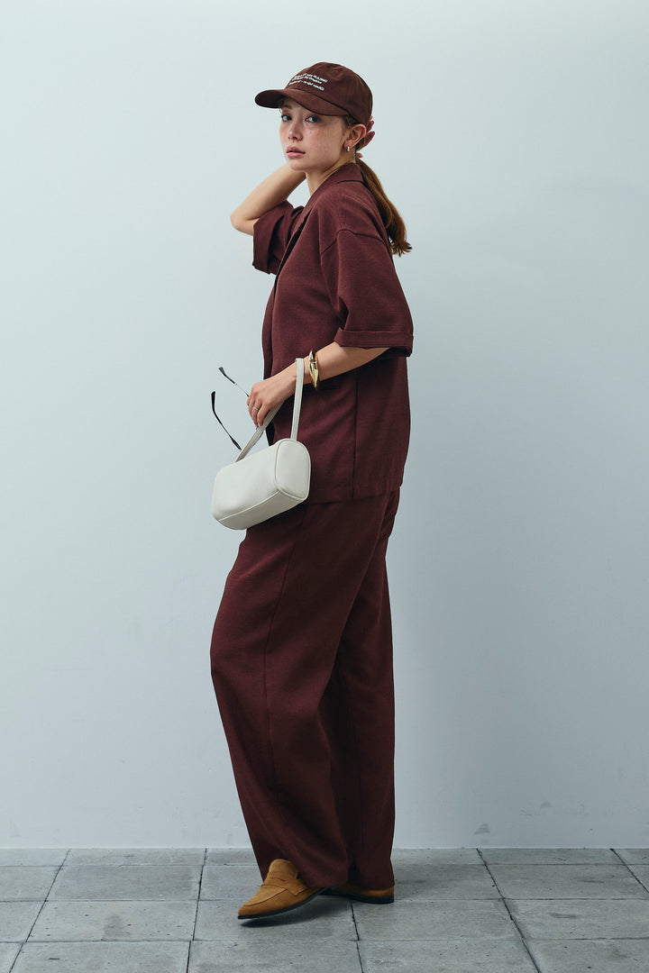 [予約/SET]リネンタッチハーフスリーブJK+リネンタッチリラックスPT(2set)