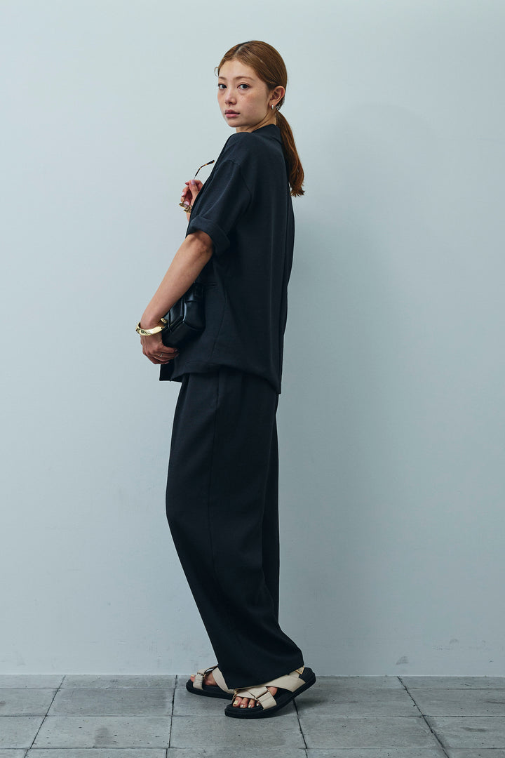 [予約/SET]リネンタッチハーフスリーブJK+リネンタッチリラックスPT(2set)