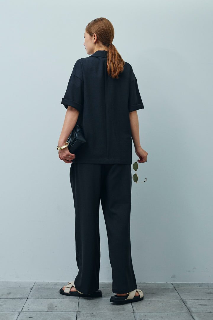 [予約/SET]リネンタッチハーフスリーブJK+リネンタッチリラックスPT(2set)