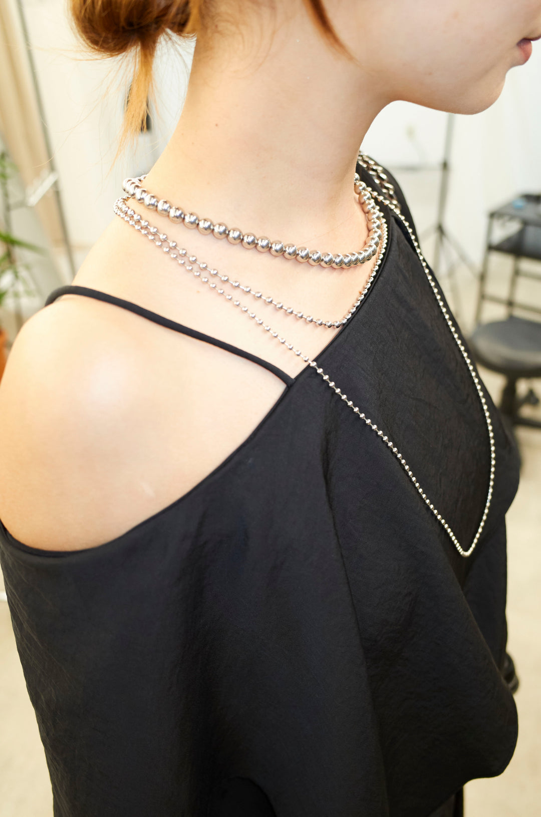 [予約/SET]アシメブラウス+裾ドロストナイロンパンツ(2set)