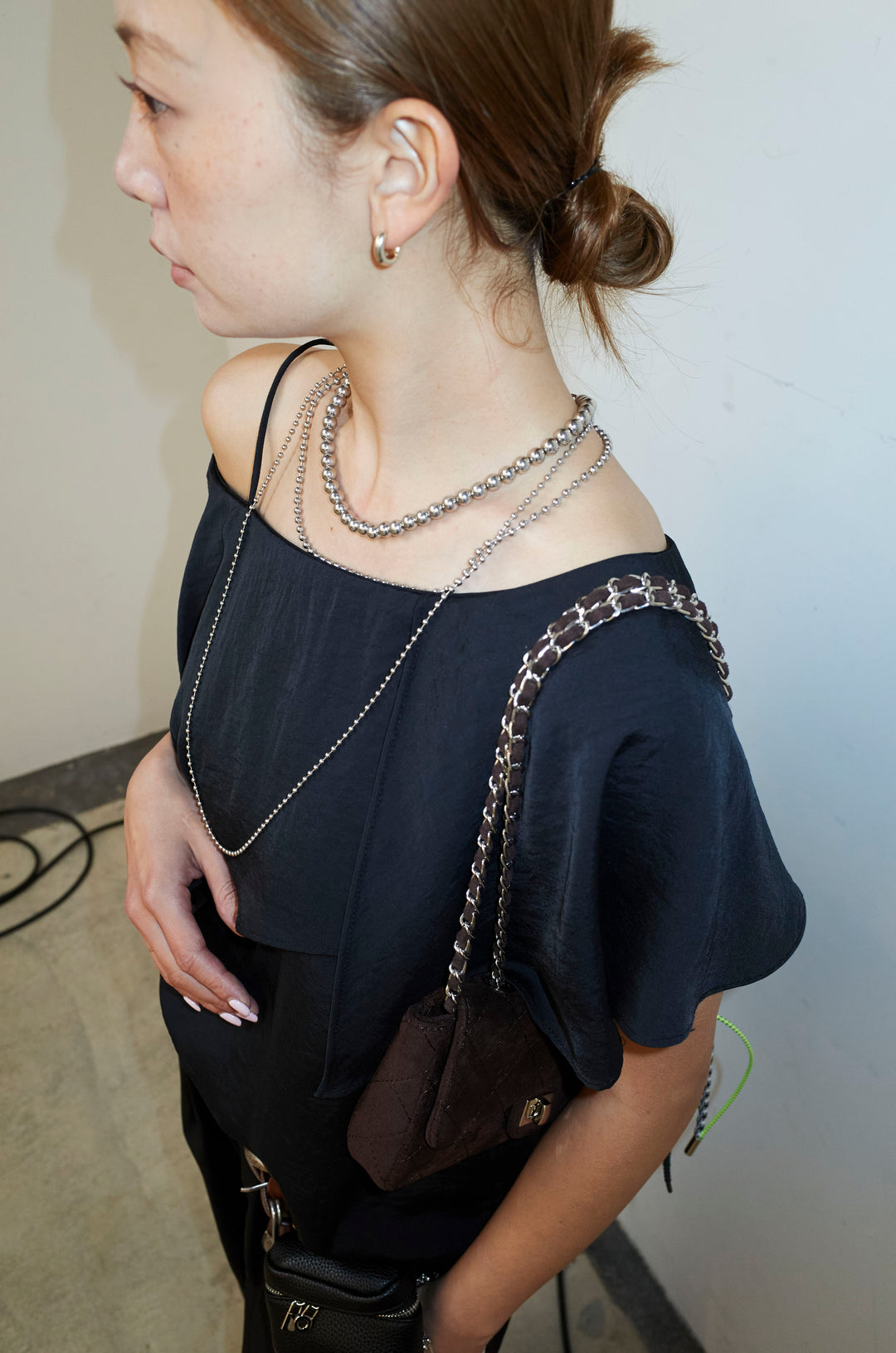 [予約/SET]アシメブラウス+裾ドロストナイロンパンツ(2set)