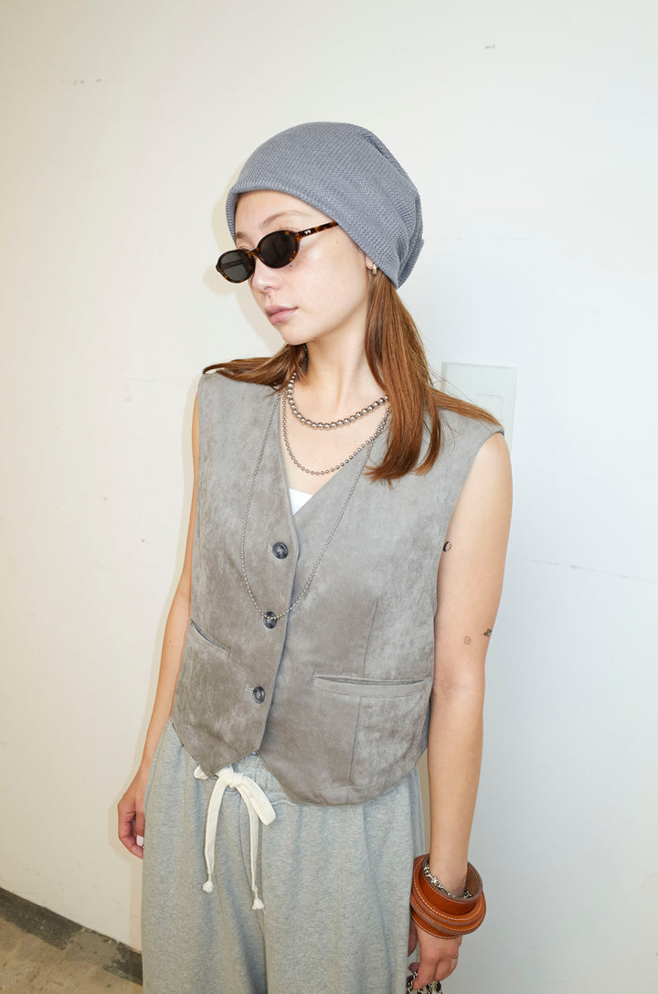 [予約]フェイクスエードベスト