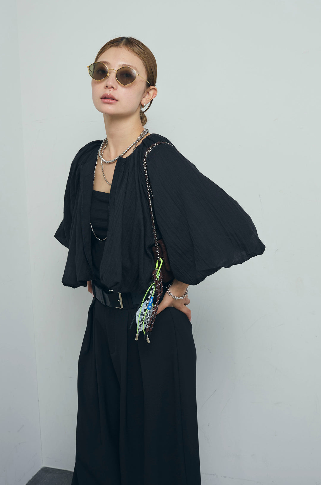 [予約]ガーゼバルーンショートブルゾン