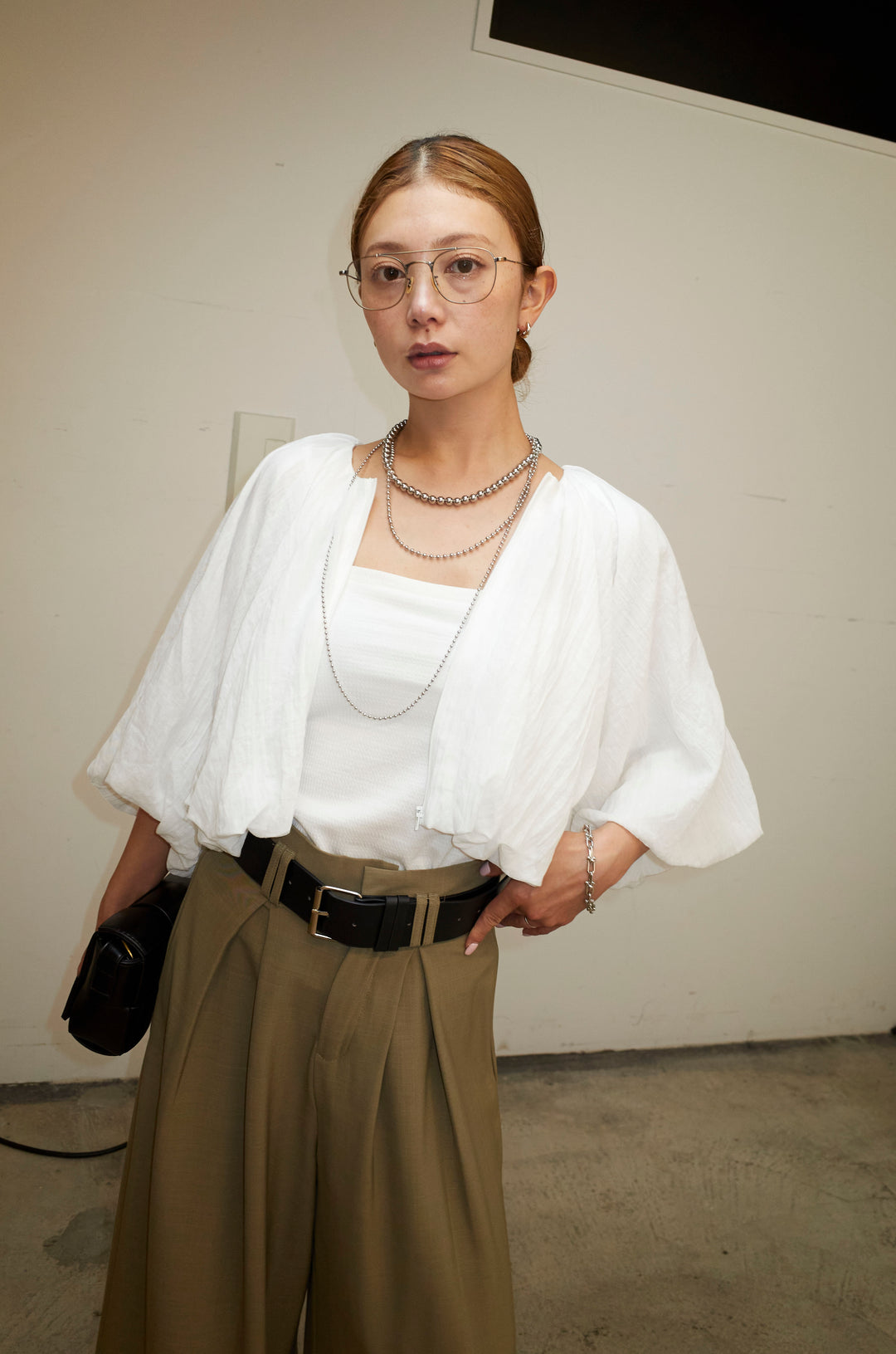 [予約]ガーゼバルーンショートブルゾン