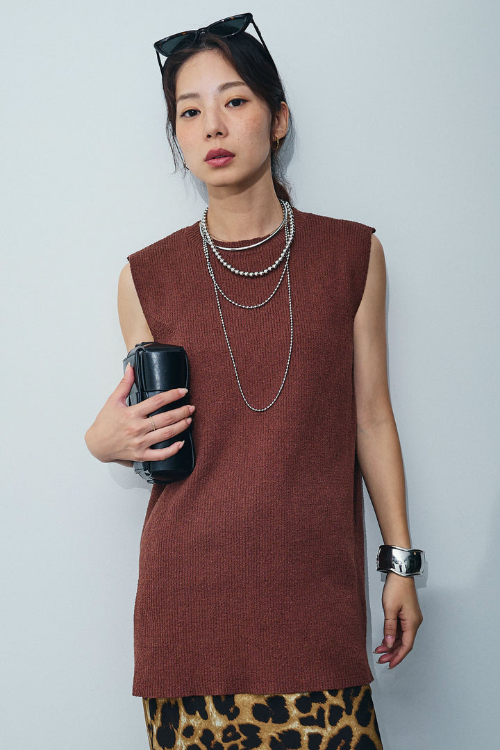 [予約]ミニループバックスリットニット