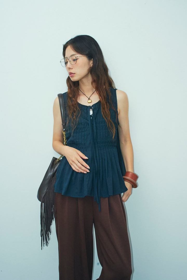 [予約]シャーリングブラウス