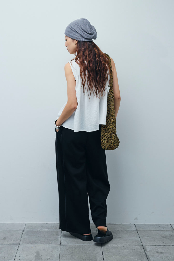 [予約/SET]シャーリングブラウス+ダブルウエストサイドラインスウェット(2set)