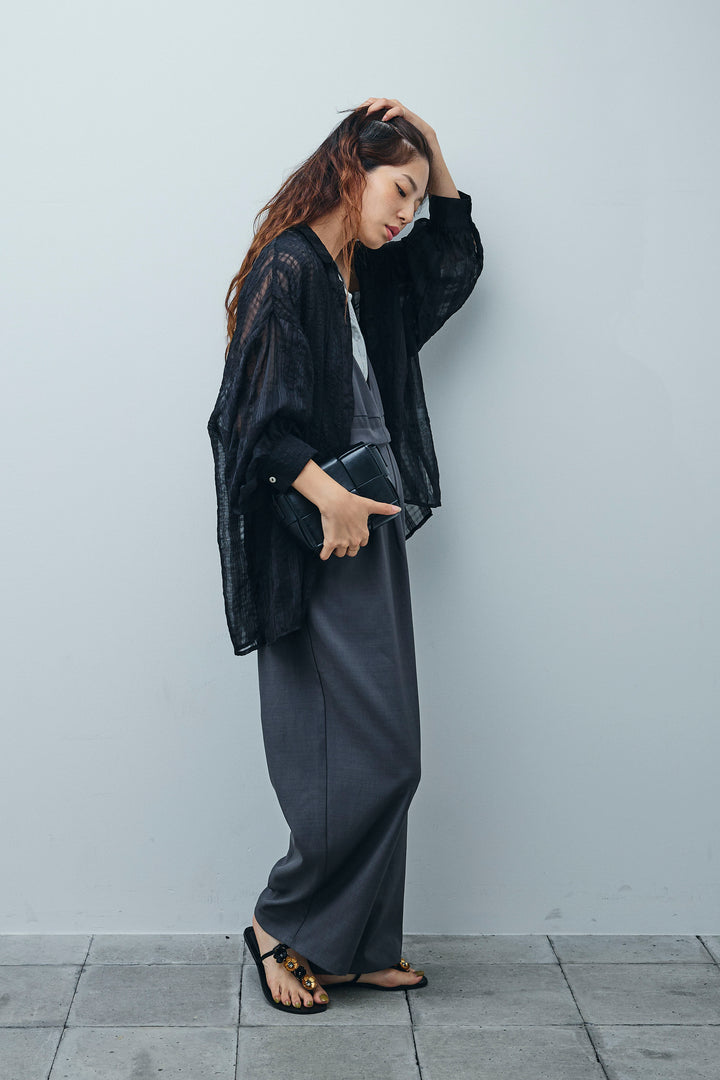 [予約/SET]シアーブラウス+TRツイル2wayビスチェサロペ(2set)