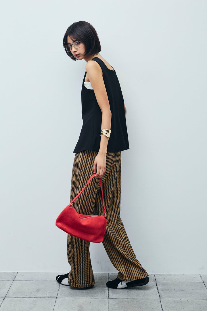 [予約/SET]ノースリーブフロントボタントップス+ストライプレースイージーPT(2set)