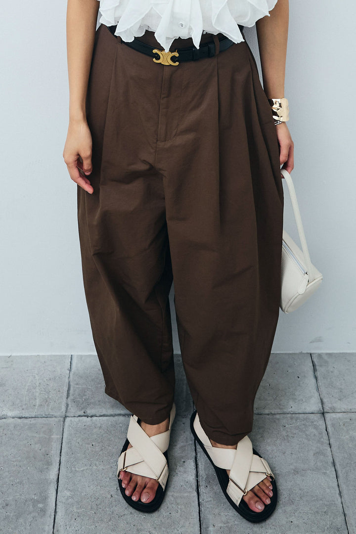 [予約]合繊ツイルタックカーブパンツ