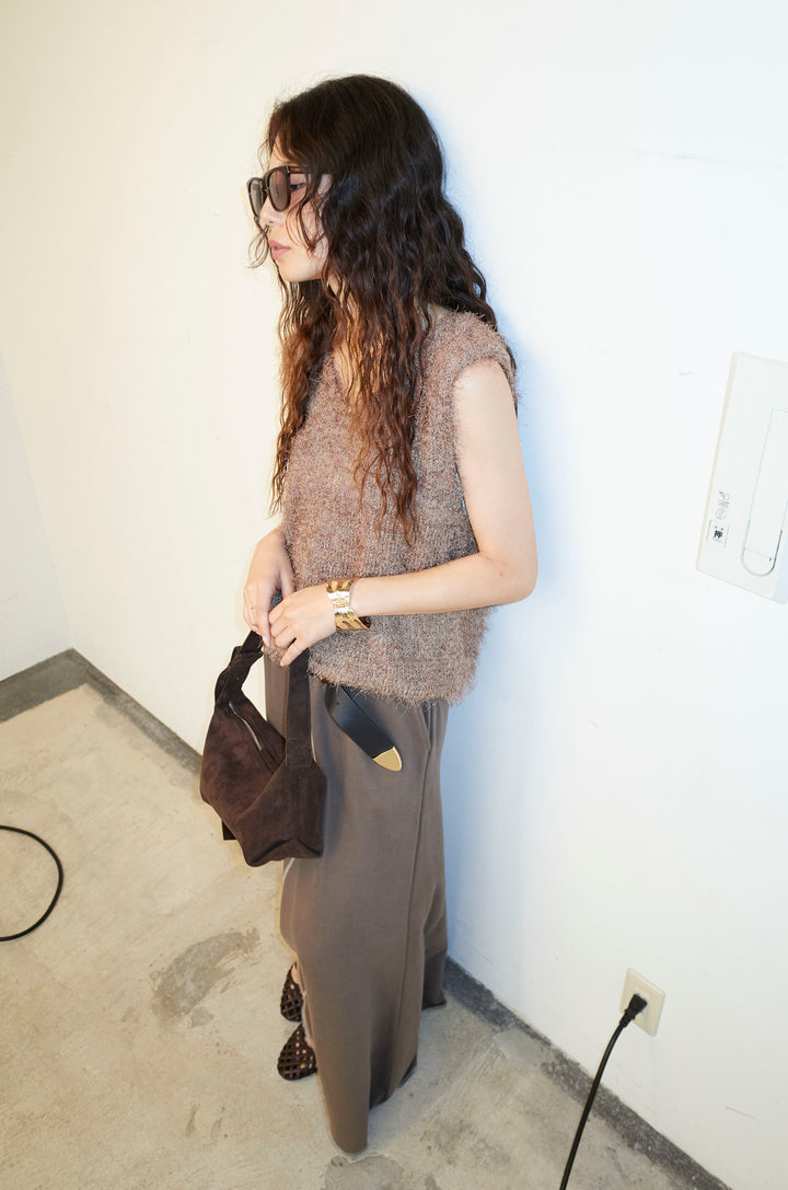 [予約/SET]ダンスフェザーベスト+スリットスウェットロングSK(2set)