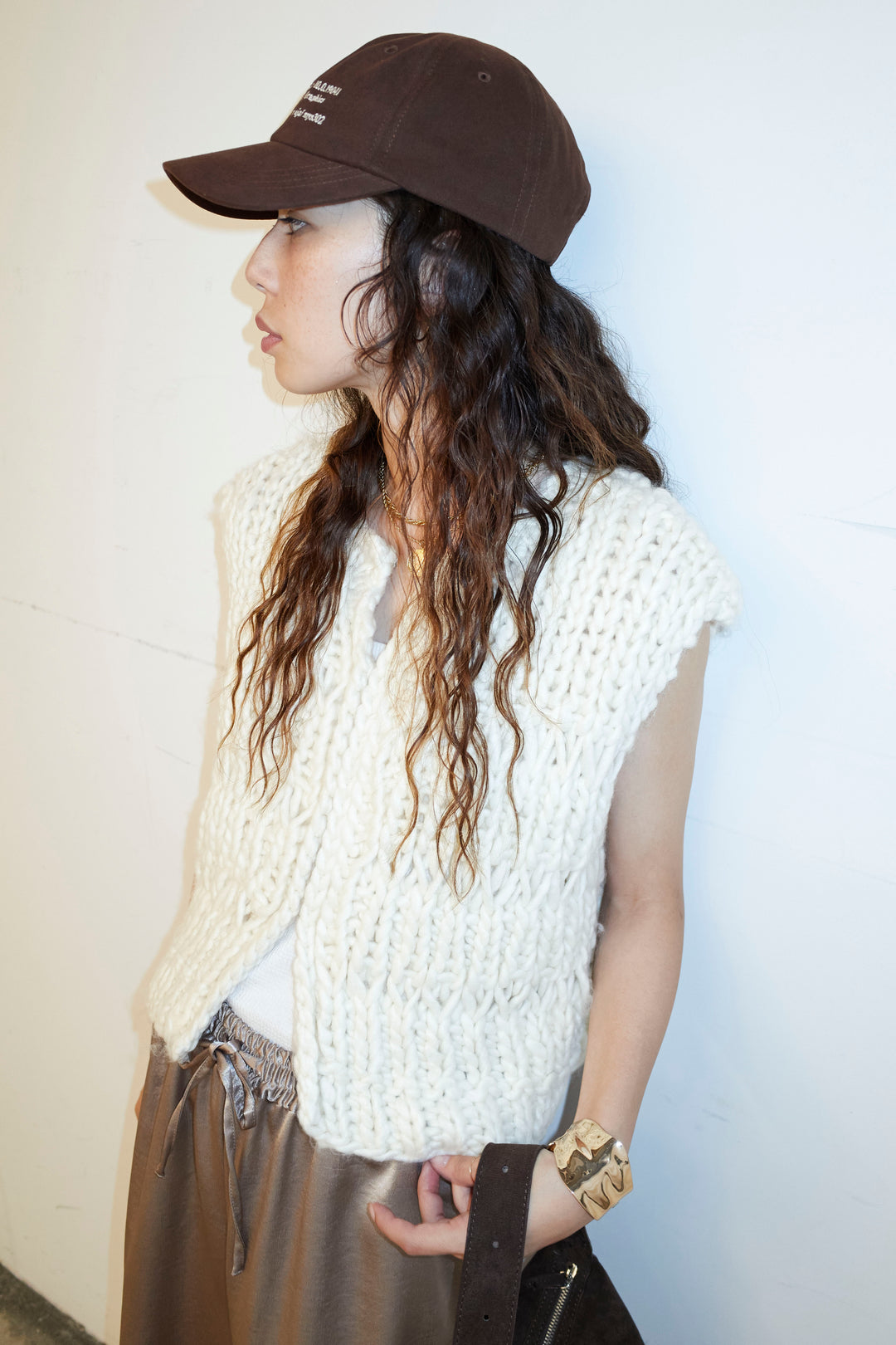 [予約/SET]ハンドニットロービングベスト+サテンサイドラインパンツ(2set)