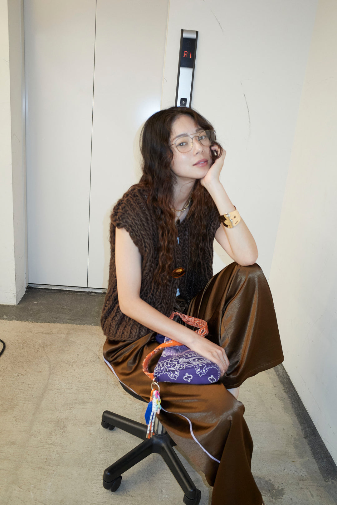 [予約/SET]ハンドニットロービングベスト+サテンサイドラインパンツ(2set)