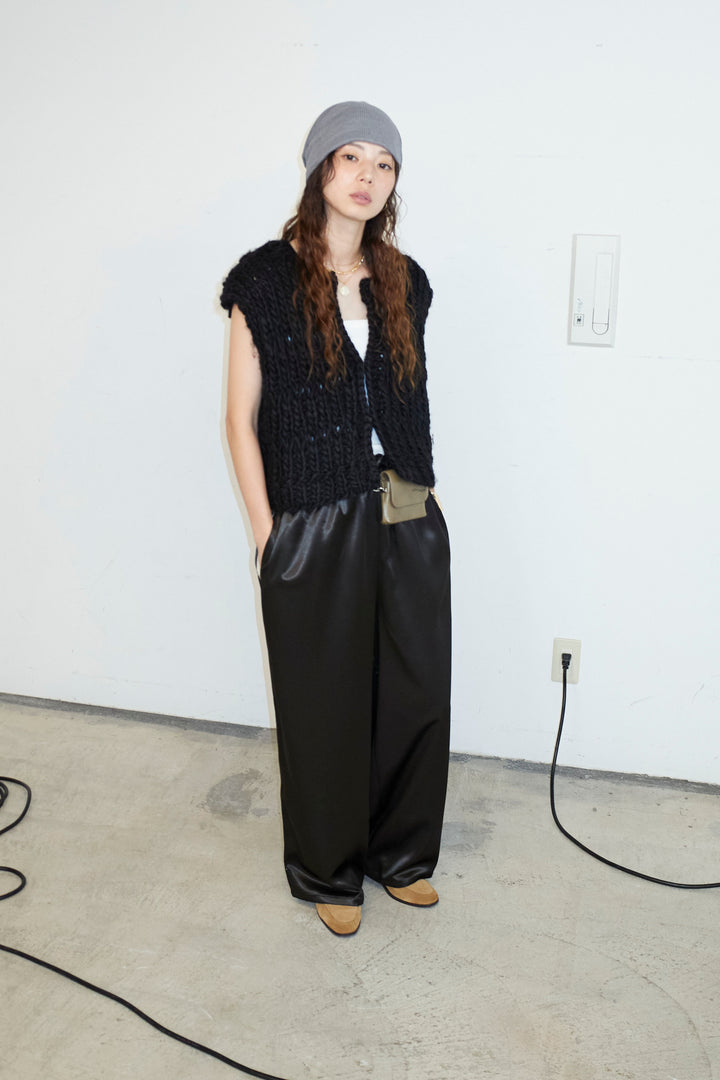 [予約/SET]ハンドニットロービングベスト+サテンサイドラインパンツ(2set)