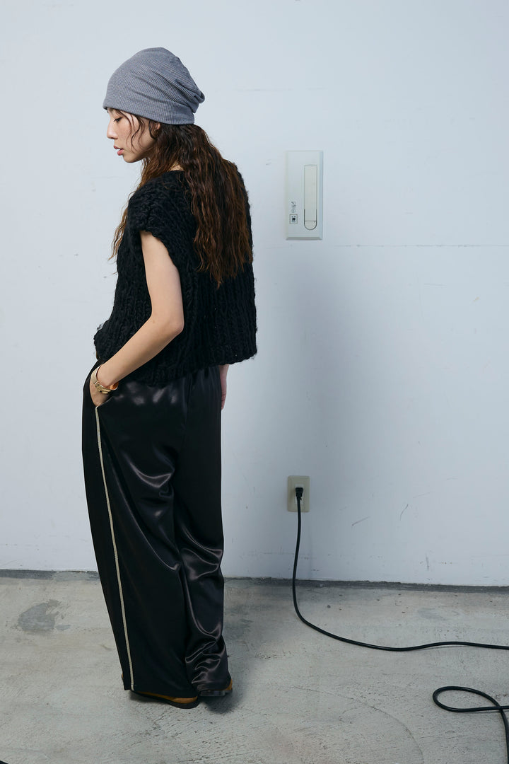 [予約/SET]ハンドニットロービングベスト+サテンサイドラインパンツ(2set)