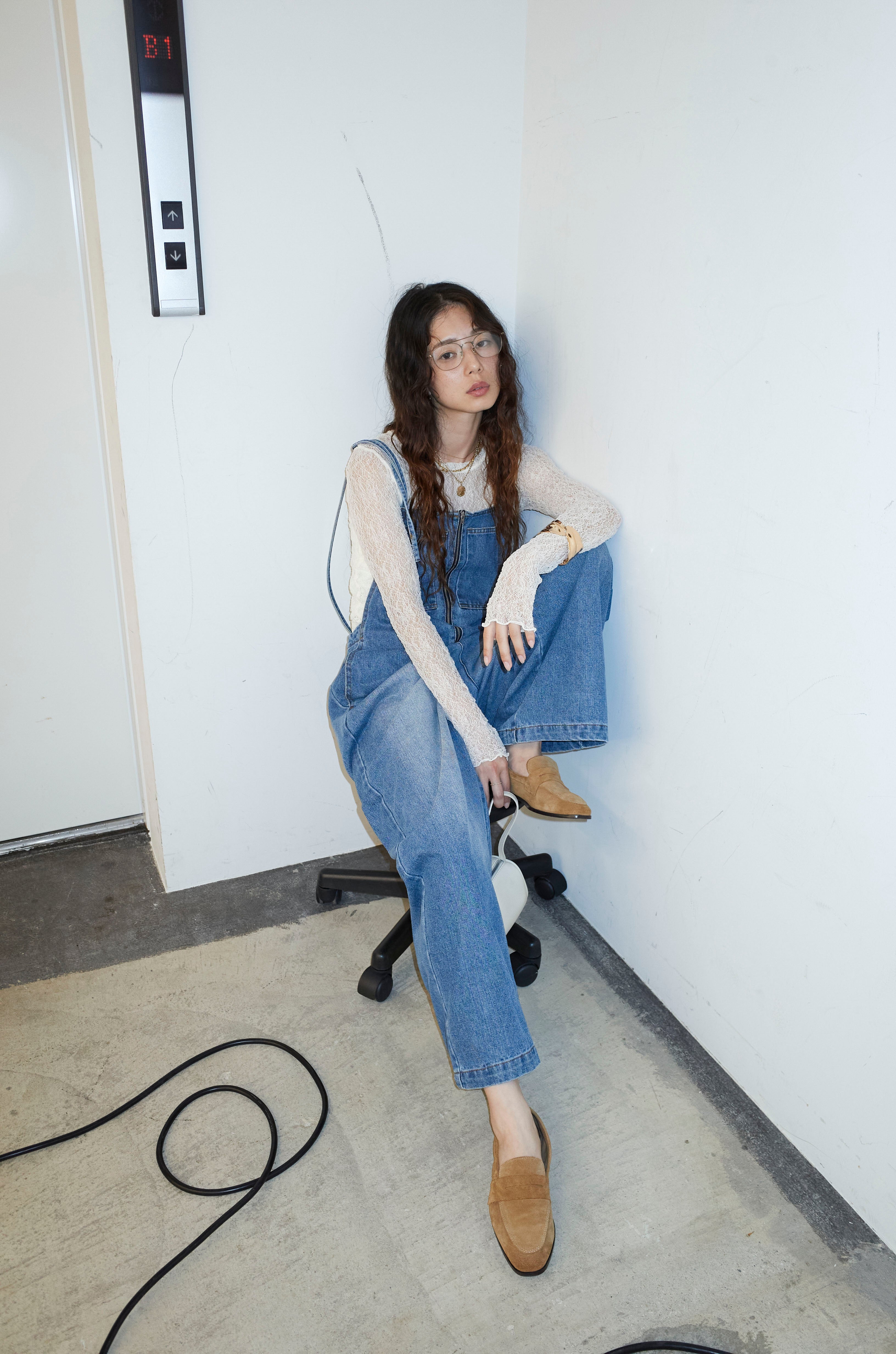 予約/SET]シアーレーストップス+フロントジップストラップデザイン