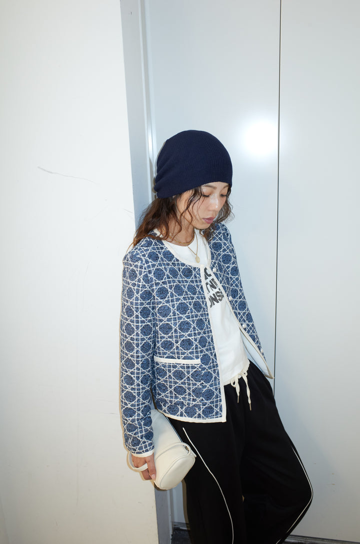 [予約/SET]パイピングジャガードJK+ピグメントロゴショート丈T(2set)