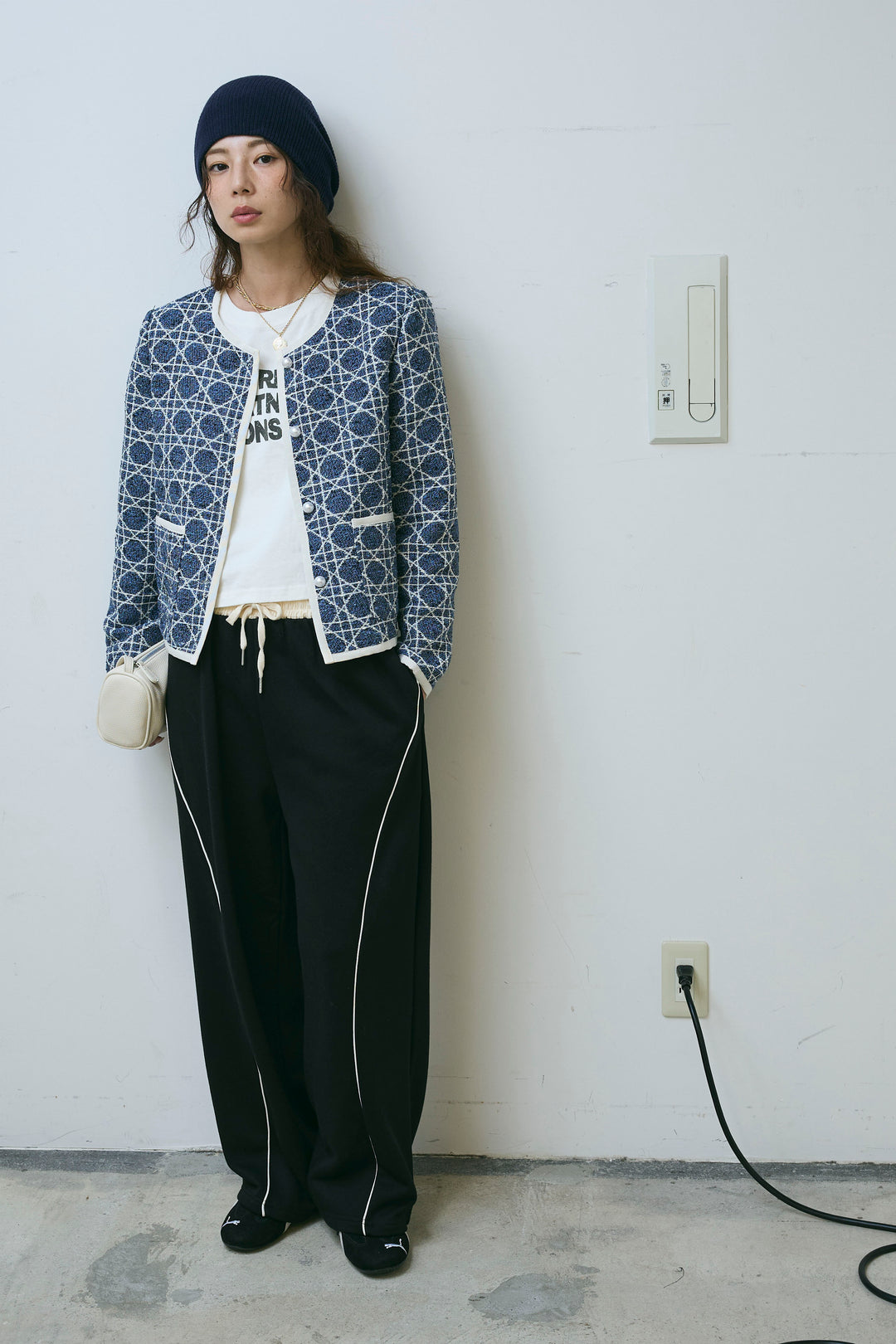 [予約/SET]パイピングジャガードJK+ピグメントロゴショート丈T(2set)