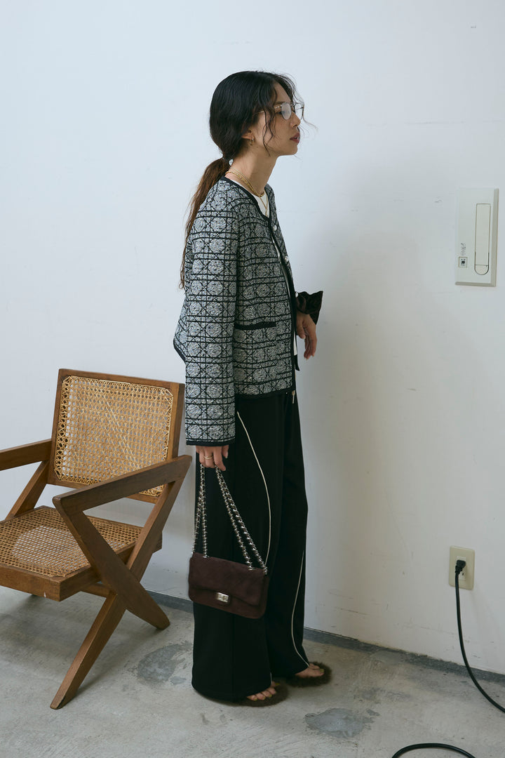 [予約/SET]パイピングジャガードJK+ピグメントロゴショート丈T(2set)